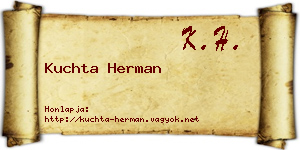 Kuchta Herman névjegykártya